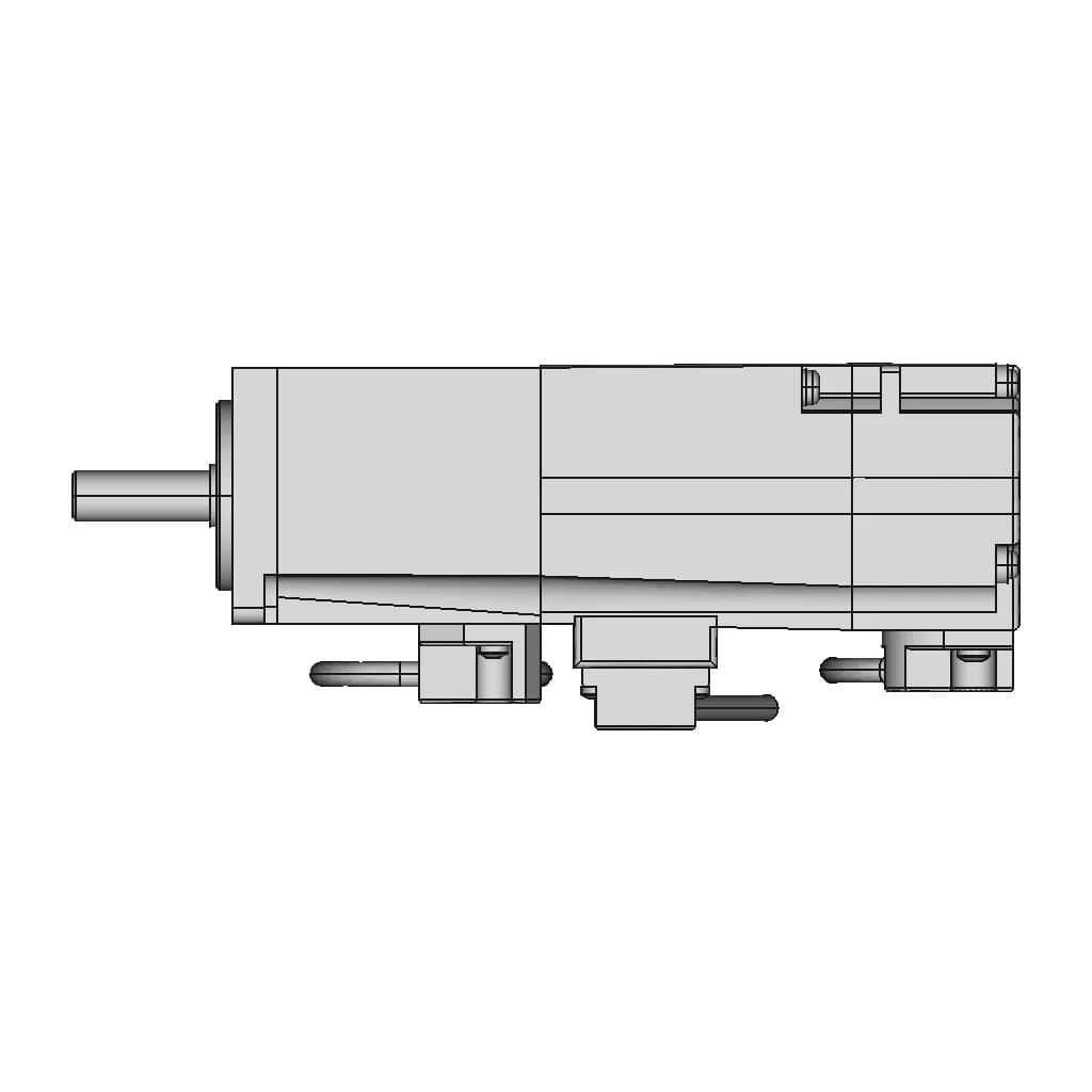 Ac Servo Motor With Brake 106 | CAD Model for Energy Systems_0_90_degree_snapshot