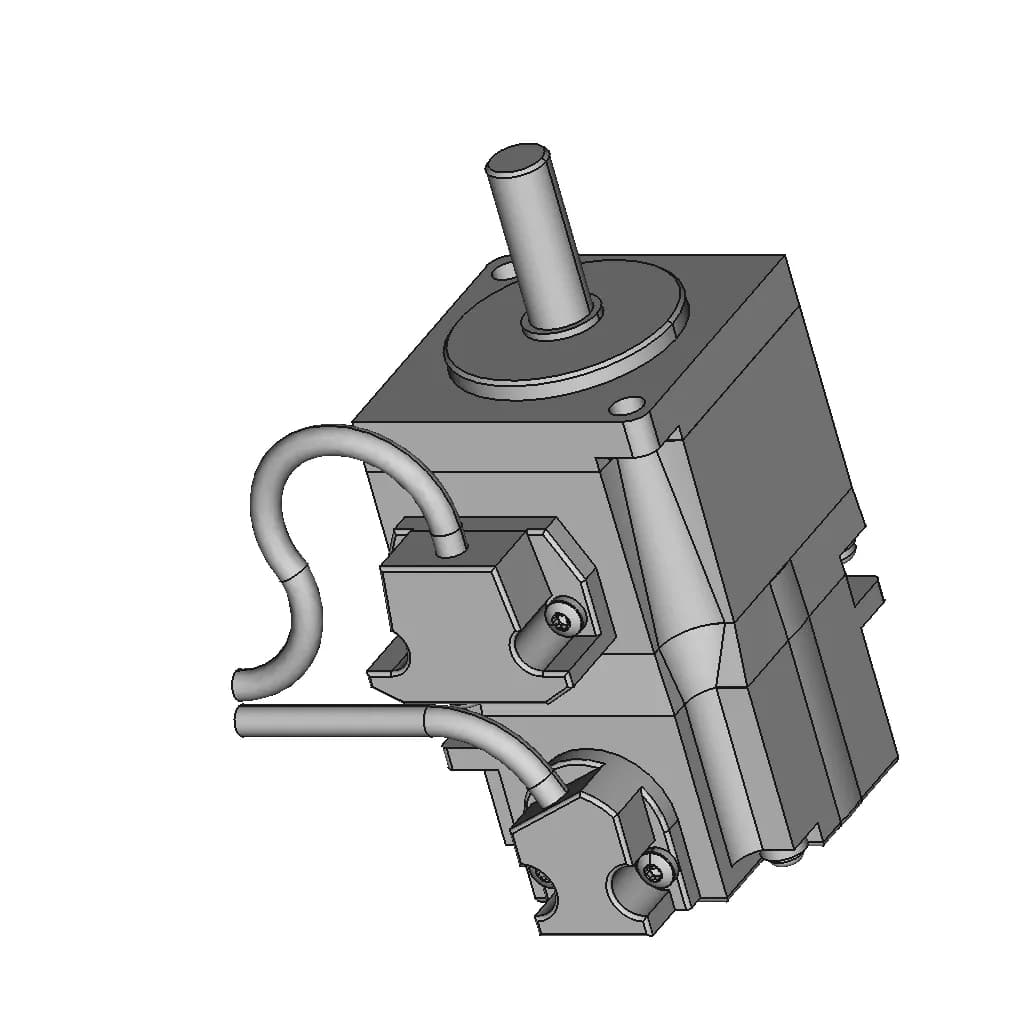 Ac Servo Motor 125 | CAD Model for Energy Systems_60_30_degree_snapshot