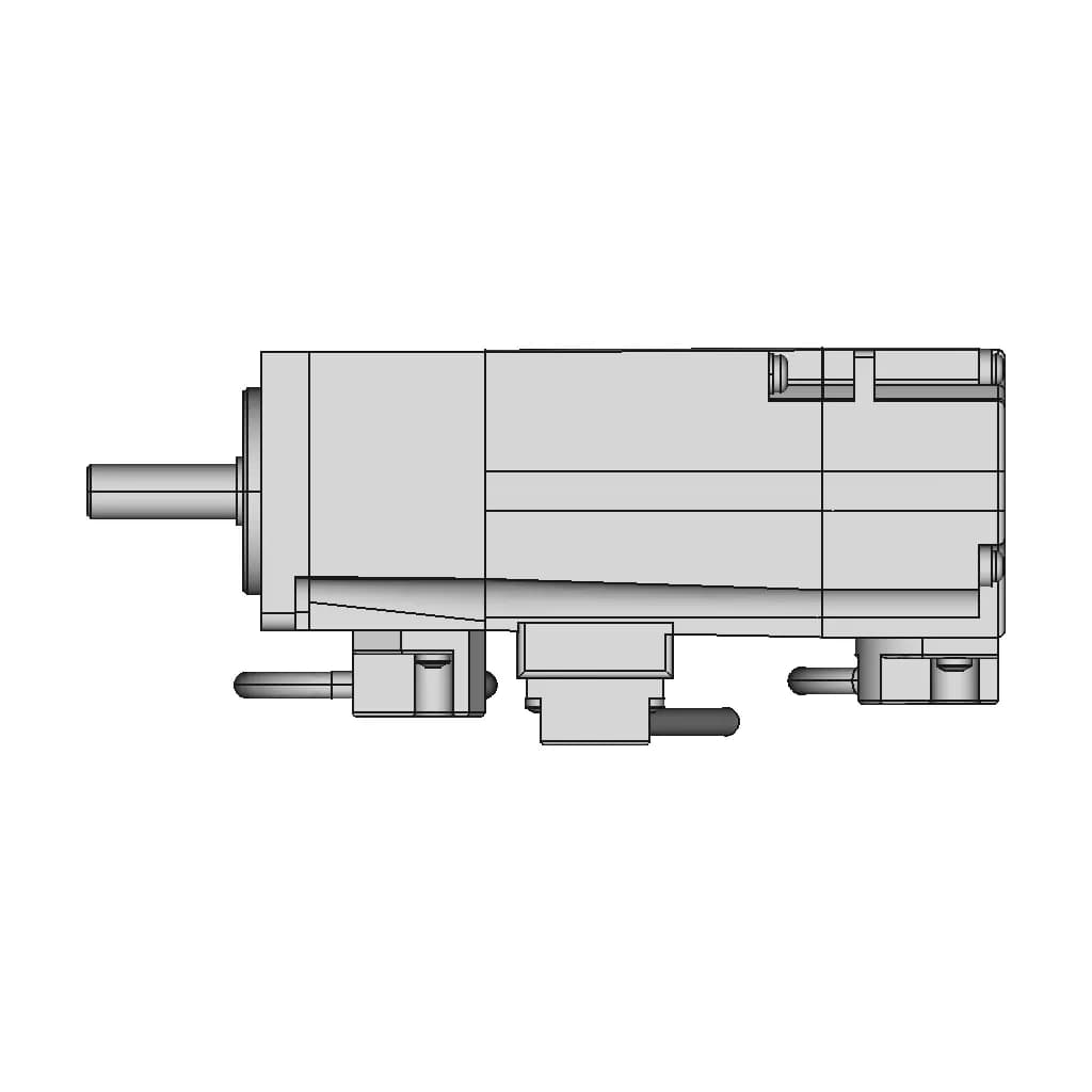 Ac Servo Motor With Brake 105 | CAD Model for Energy Systems_0_90_degree_snapshot