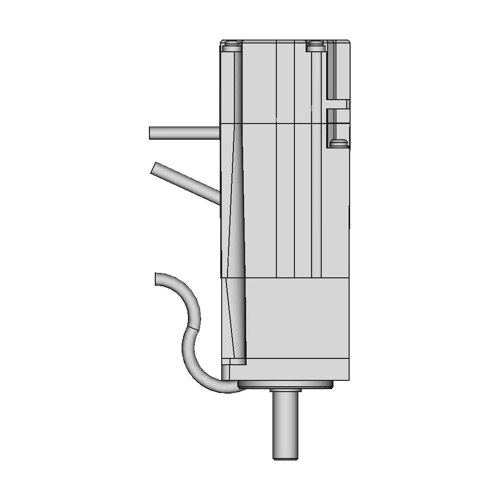 Ac Servo Motor With Brake 105 | CAD Model for Energy Systems_270_0_degree_snapshot