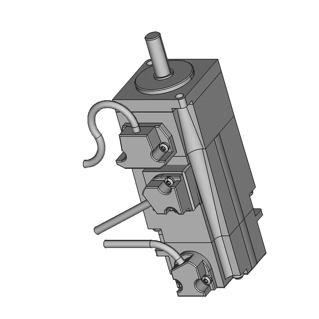 Ac Servo Motor With Brake 105 | CAD Model for Energy Systems_60_30_degree_snapshot