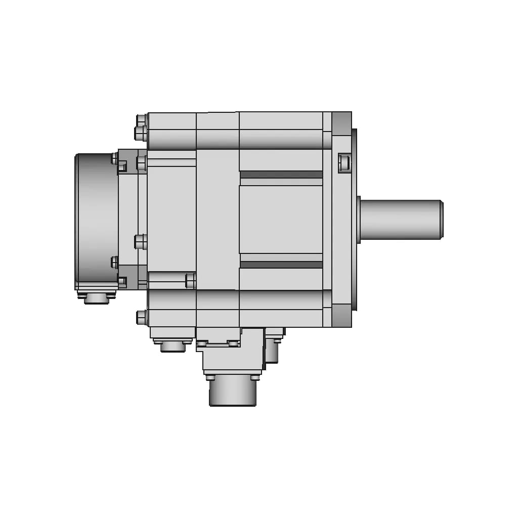 Ac Servo Motor With Brake 104 | CAD Model for Energy Systems_0_270_degree_snapshot