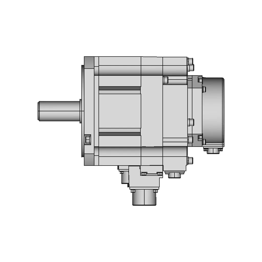 Ac Servo Motor With Brake 104 | CAD Model for Energy Systems_0_90_degree_snapshot