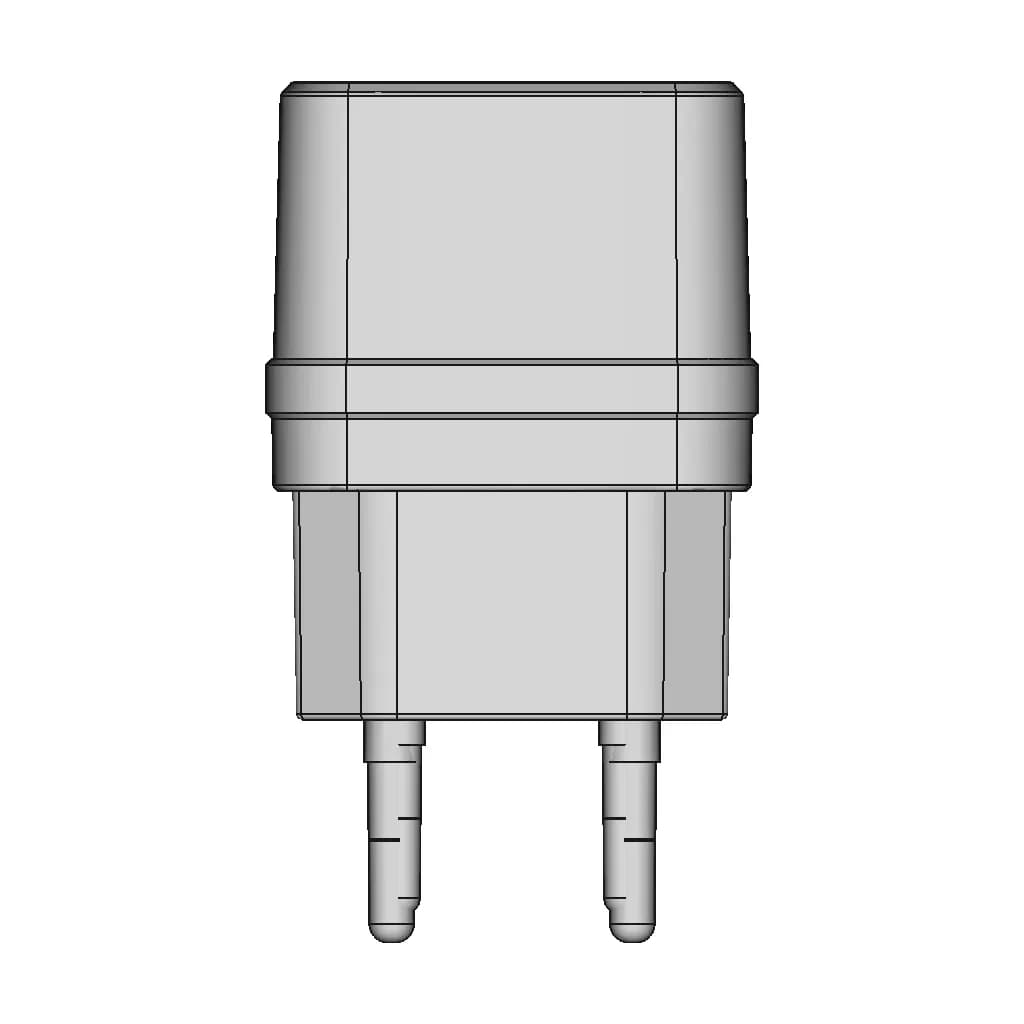 C12 Smart Dual Usb Charger By Hoco Accessory | CAD Model for Energy Systems_90_0_degree_snapshot