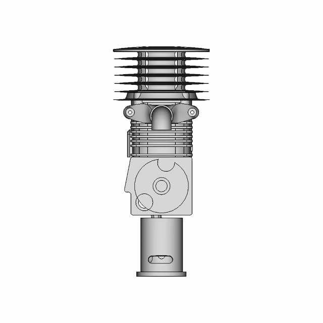 Dual Cylinder Horizontal Engine 1 | CAD Model for Energy Systems
