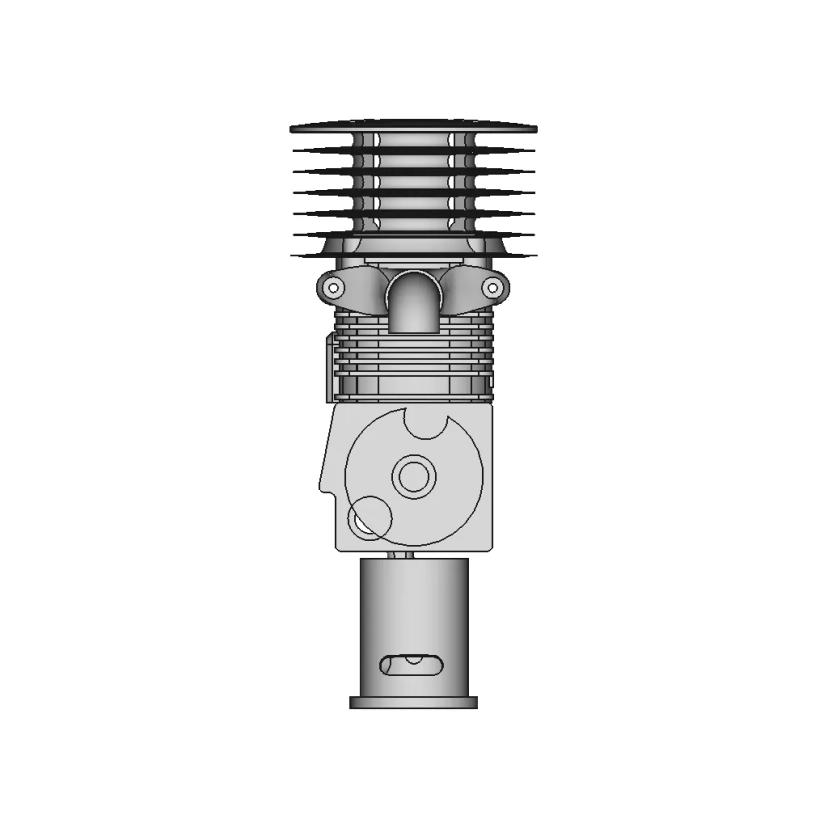 Dual Cylinder Horizontal Engine 1 | CAD Model for Energy Systems