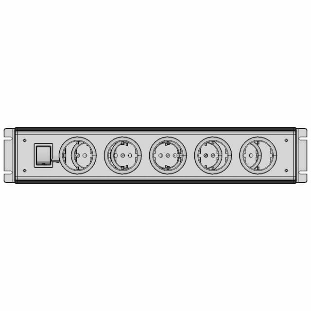 Apsa 5000S 5 Socket Power Bar 1 | CAD Model for Energy Systems