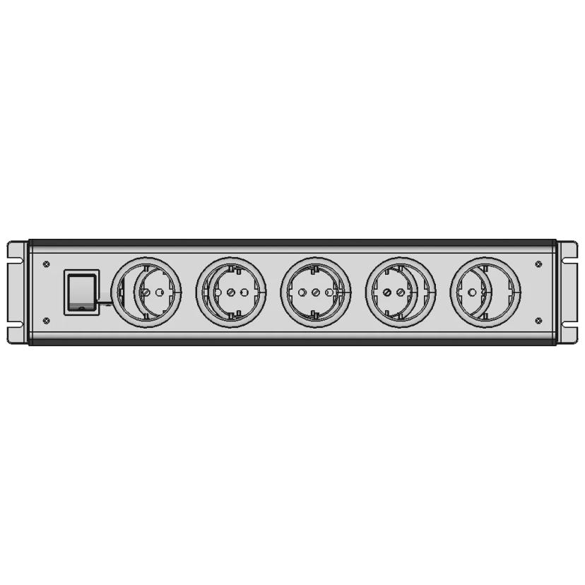Apsa 5000S 5 Socket Power Bar 1 | CAD Model for Energy Systems