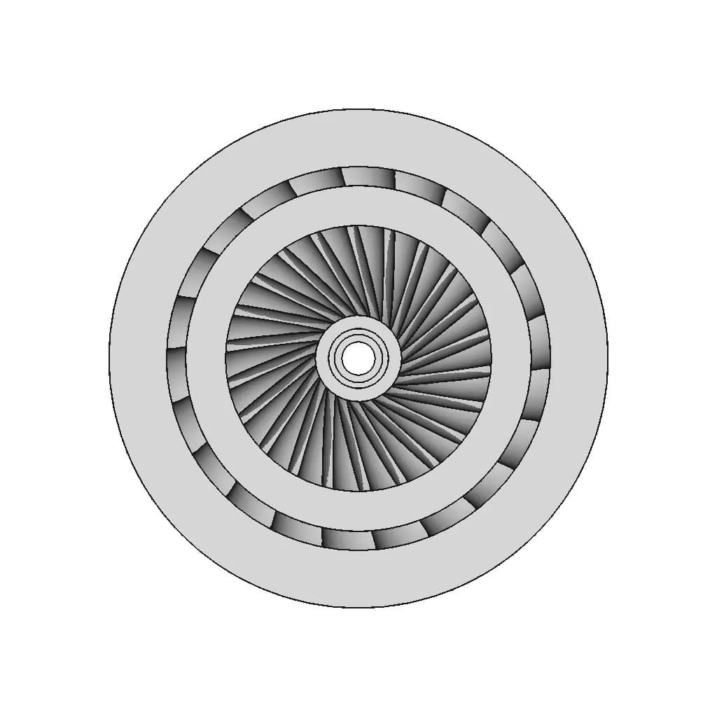 Turgo Turbine 1 | CAD Model for Energy Systems_0_90_degree_snapshot