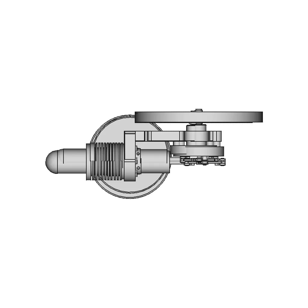 Hot Air Engine Stirling Engine With A Rombisch | CAD Model for Energy Systems_270_0_degree_snapshot