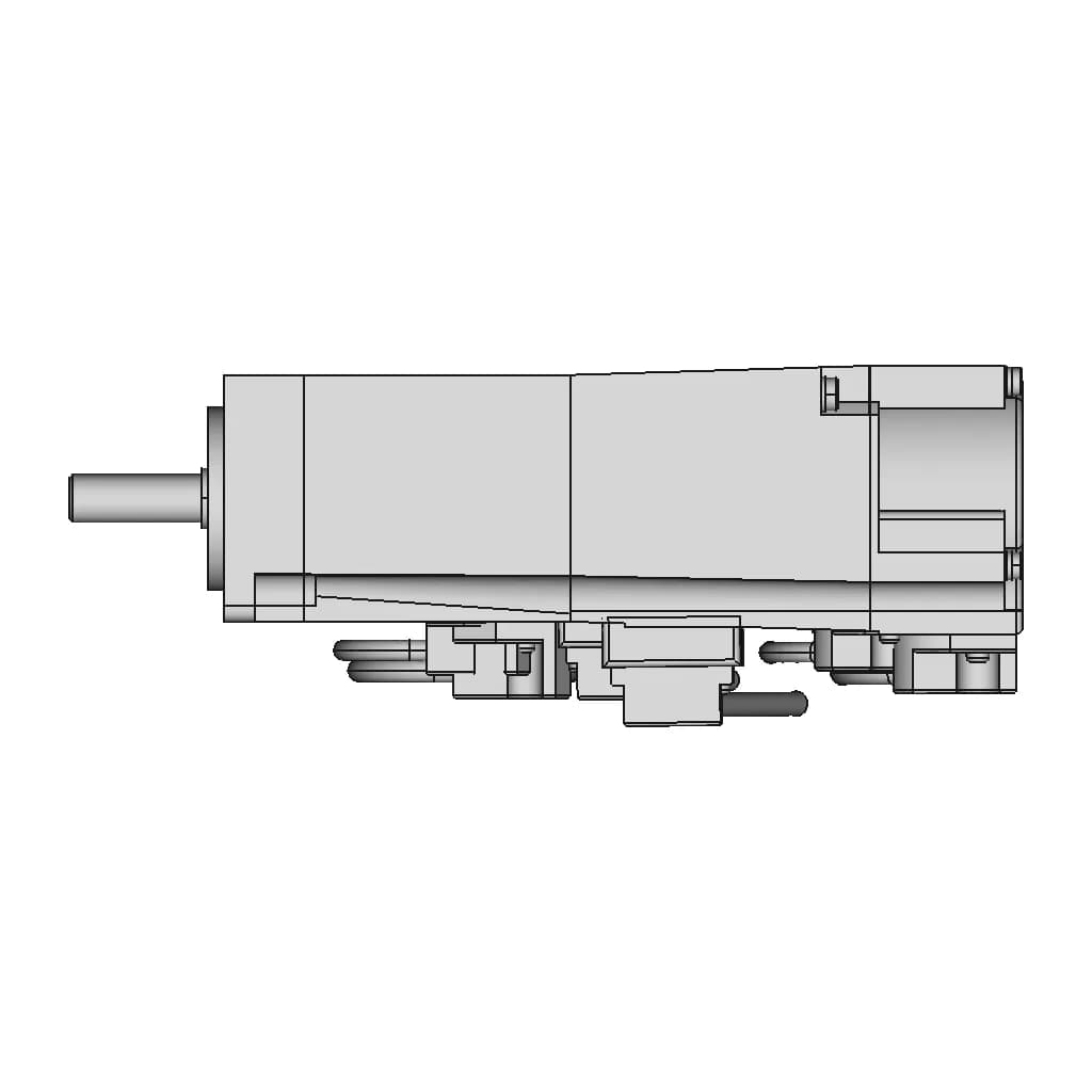 Ac Servo Motor With Brake 103 | CAD Model for Energy Systems_0_90_degree_snapshot