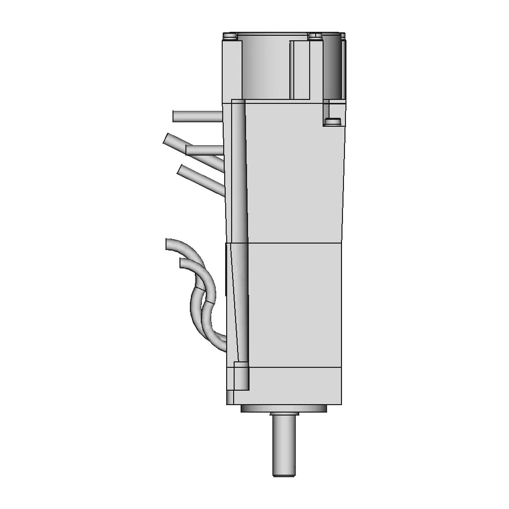 Ac Servo Motor With Brake 103 | CAD Model for Energy Systems_270_0_degree_snapshot