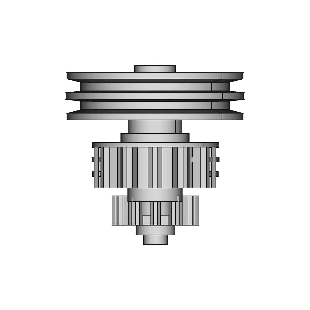 Gear Shaft And Pulley 1 | CAD Model for Energy Systems_0_0_degree_snapshot