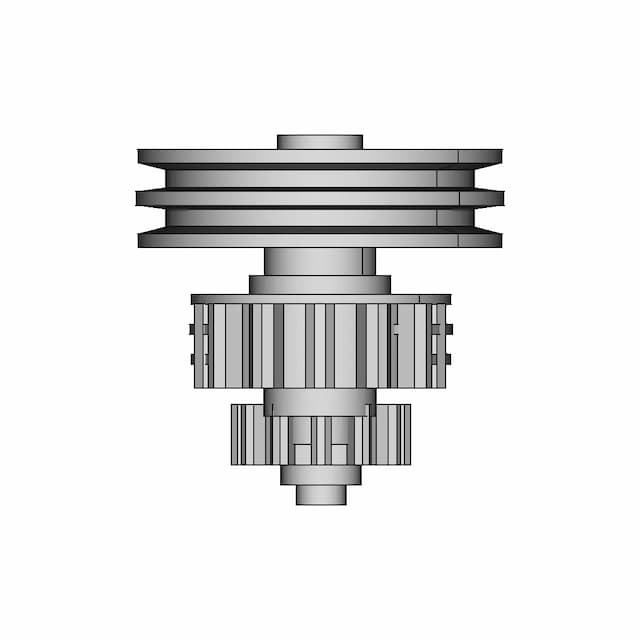 Gear Shaft And Pulley 1 | CAD Model for Energy Systems