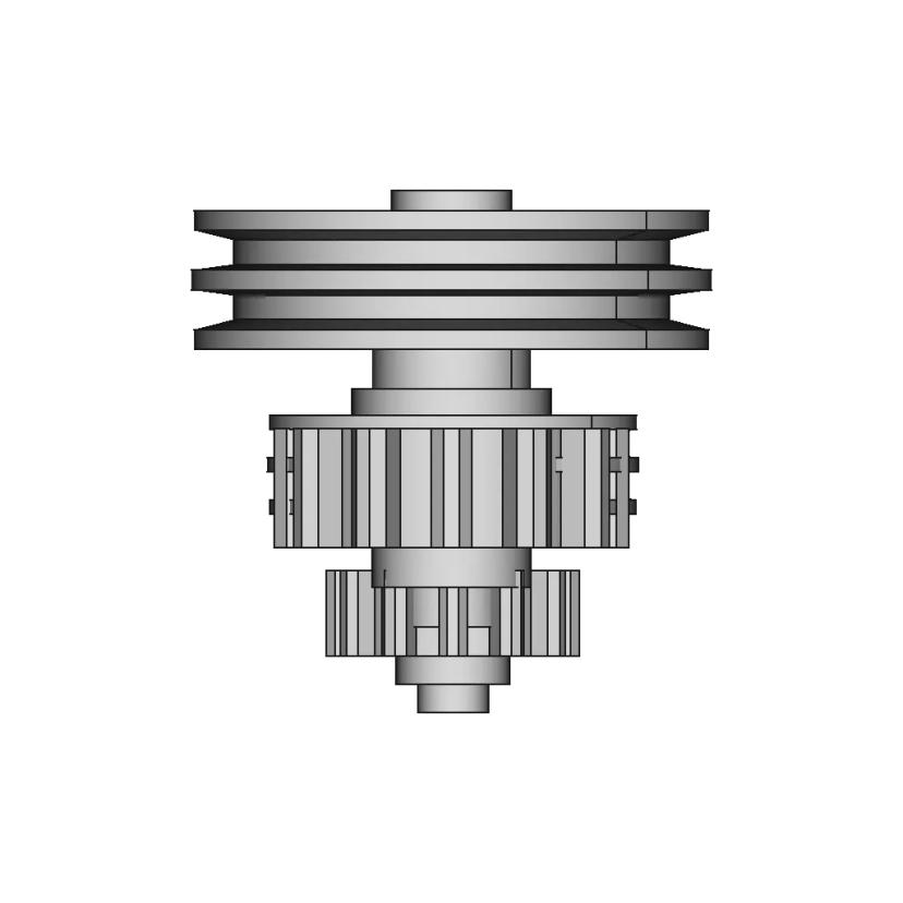 Gear Shaft And Pulley 1 | CAD Model for Energy Systems