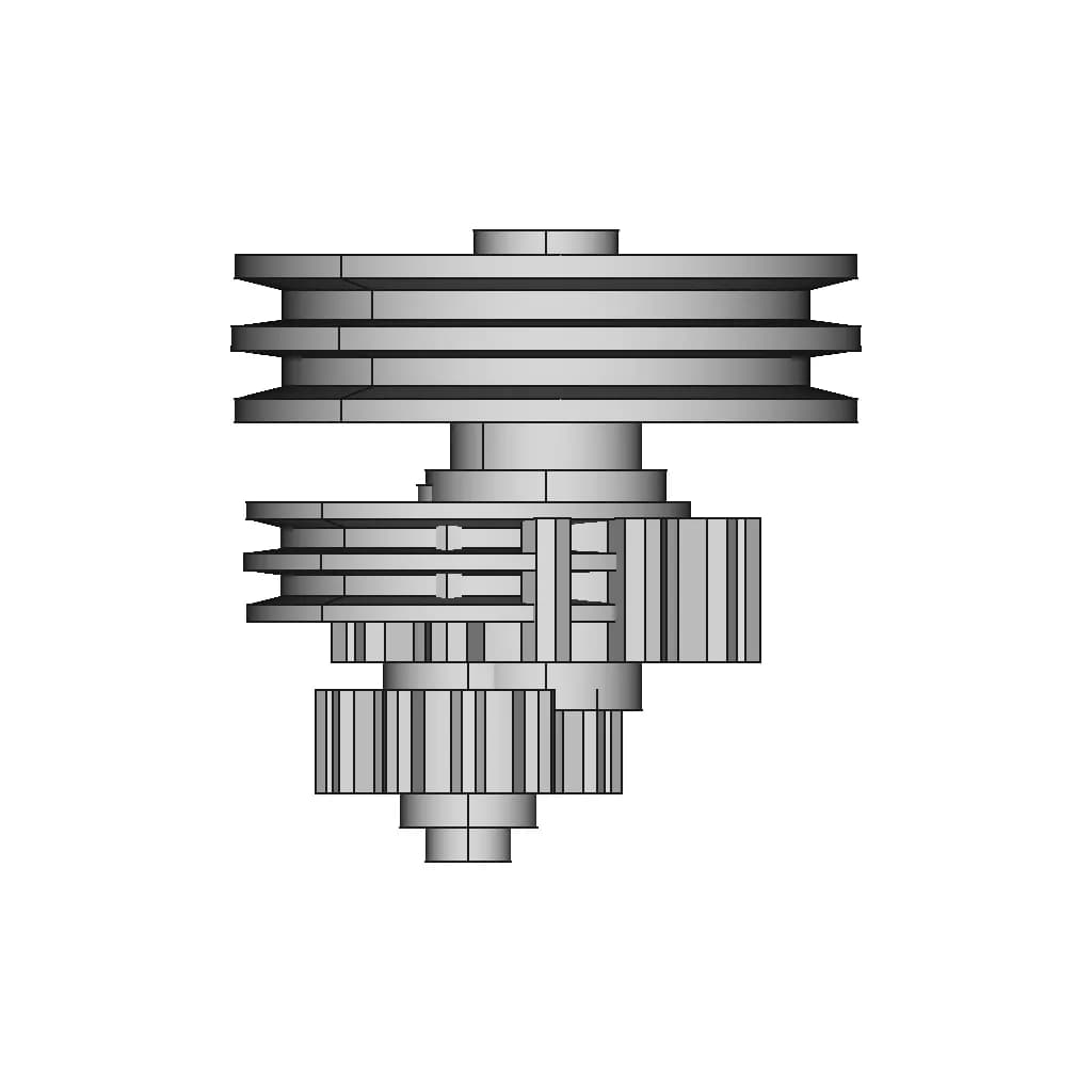 Gear Shaft And Pulley 1 | CAD Model for Energy Systems_0_270_degree_snapshot