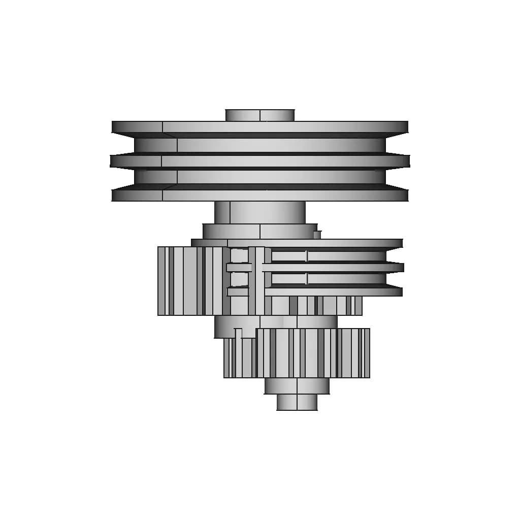 Gear Shaft And Pulley 1 | CAD Model for Energy Systems_0_90_degree_snapshot