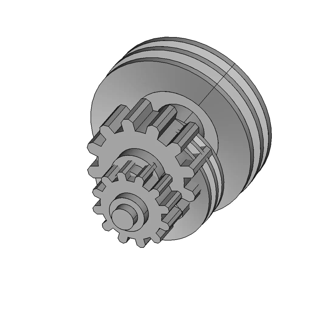 Gear Shaft And Pulley 1 | CAD Model for Energy Systems_60_30_degree_snapshot