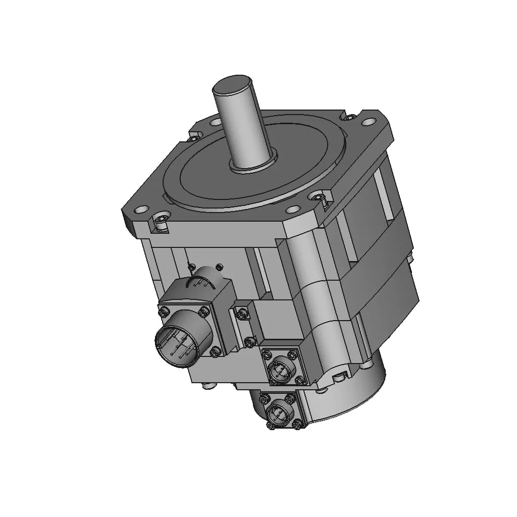 Ac Servo Motor With Brake 102 | CAD Model for Energy Systems_60_30_degree_snapshot
