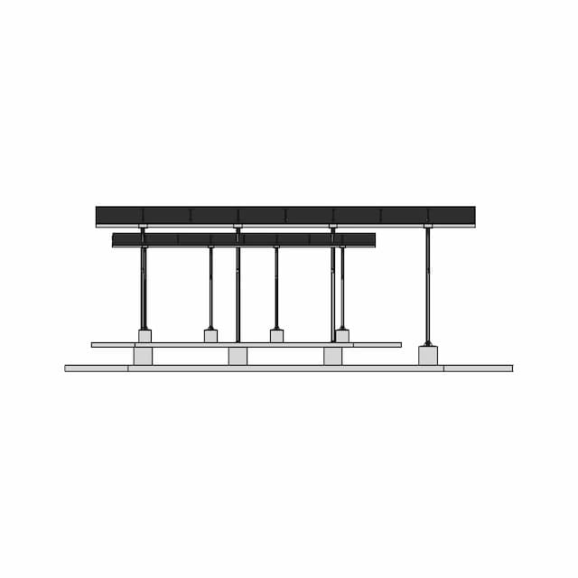 Rooftop Solar Structure 1 | CAD Model for Energy Systems