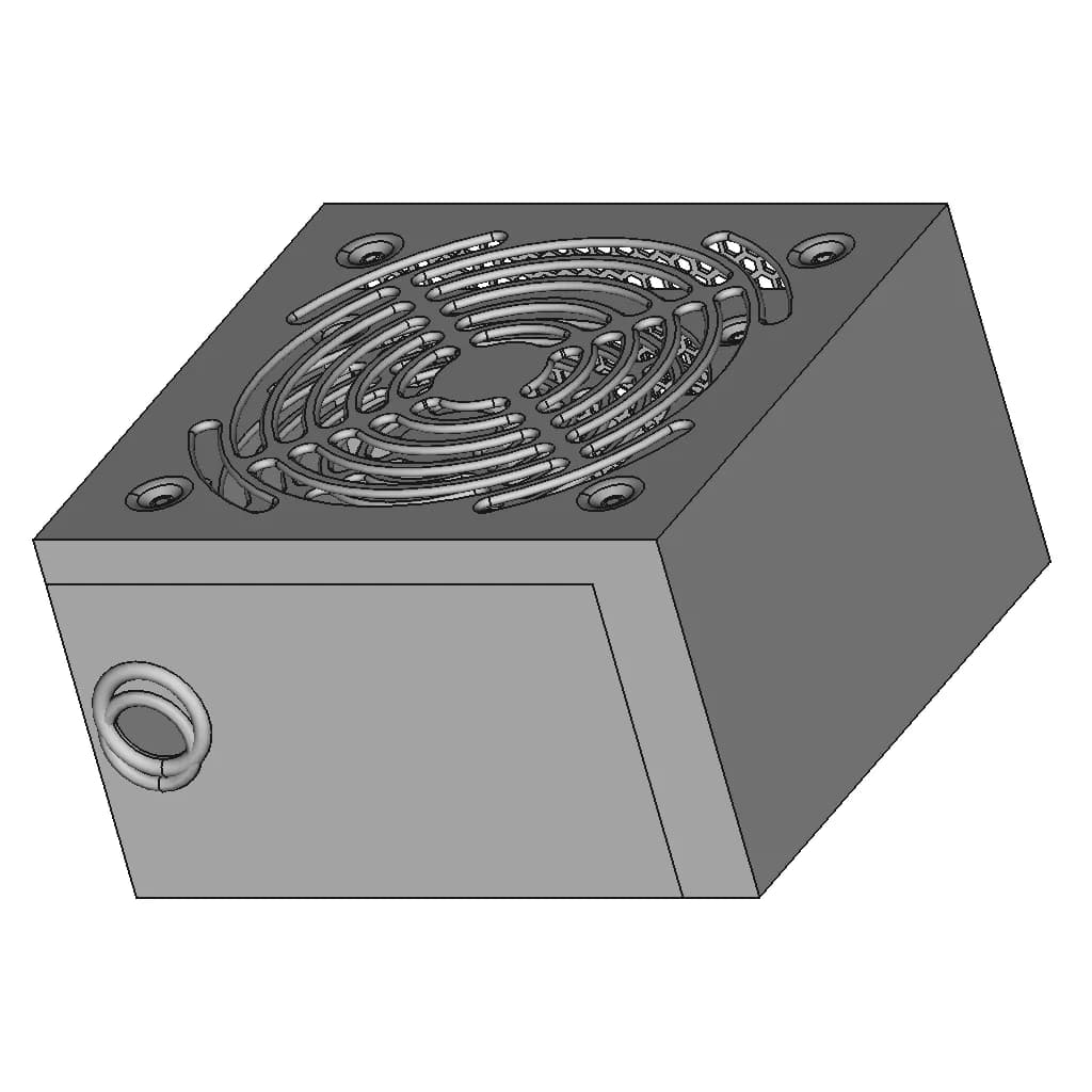 Gigabyte P550B Psu 1 | CAD Model for Energy Systems_60_30_degree_snapshot