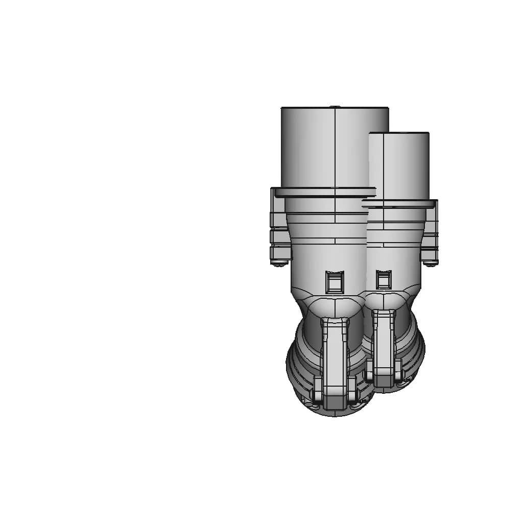 Legrand Hypra Socket 3P T 1 | CAD Model for Energy Systems_0_90_degree_snapshot