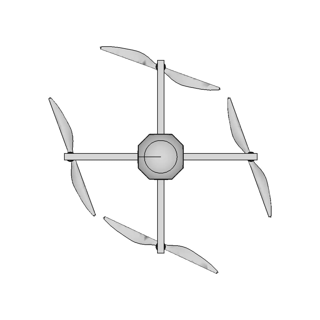 Boom Mounted Inverted Tail For Uav 1 | Professional CAD Design_0_0_degree_snapshot