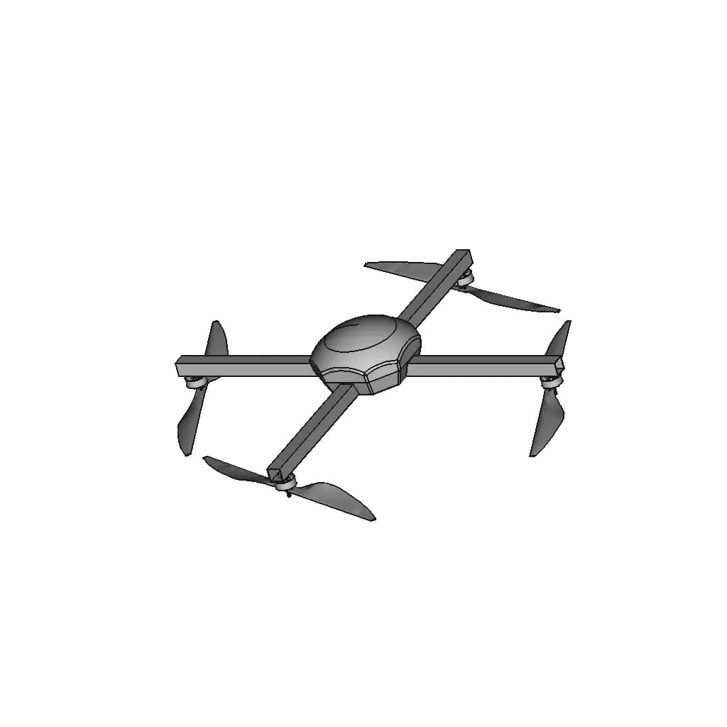 Boom Mounted Inverted Tail For Uav 1 | Professional CAD Design_60_30_degree_snapshot