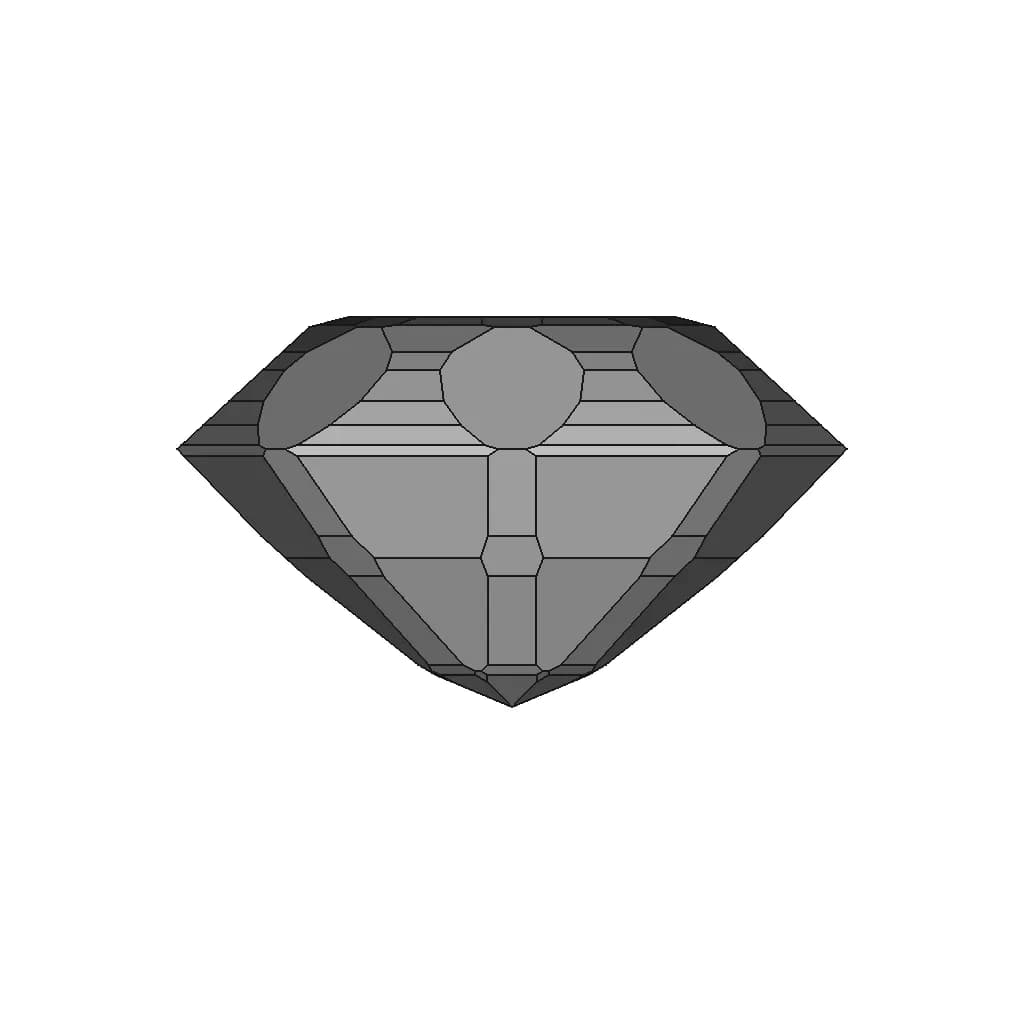 Pendant With Diamonds And Garnet 1 | Professional CAD Design_90_0_degree_snapshot