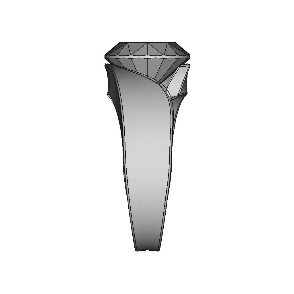 Butterfly Earring Stud 1 | Professional CAD Design_0_270_degree_snapshot