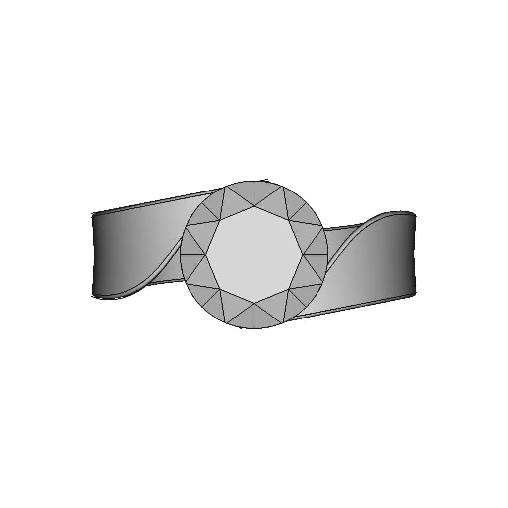 Butterfly Earring Stud 1 | Professional CAD Design_270_0_degree_snapshot