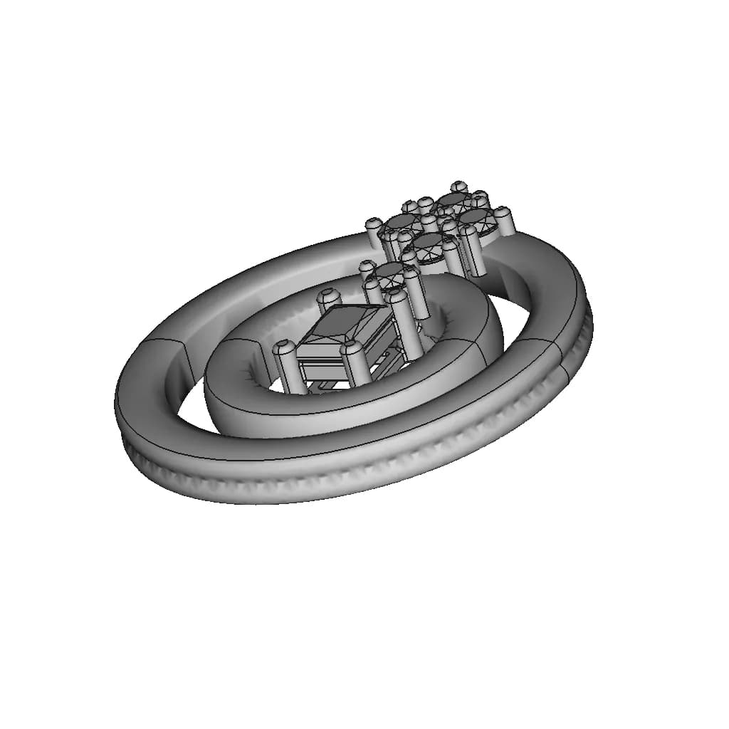 Plain Lady Ring 1 | Professional CAD Design_60_30_degree_snapshot