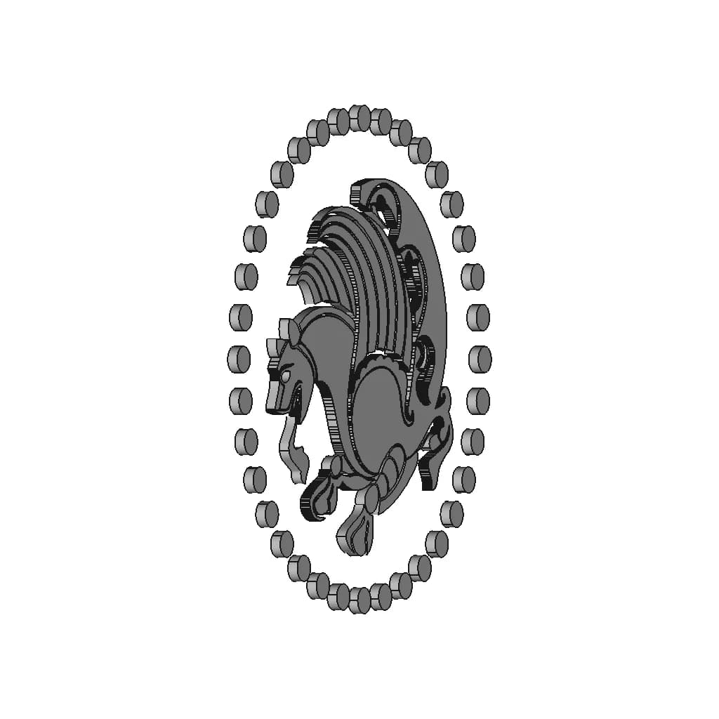 Flower Knot 1 | Professional CAD Design_60_30_degree_snapshot