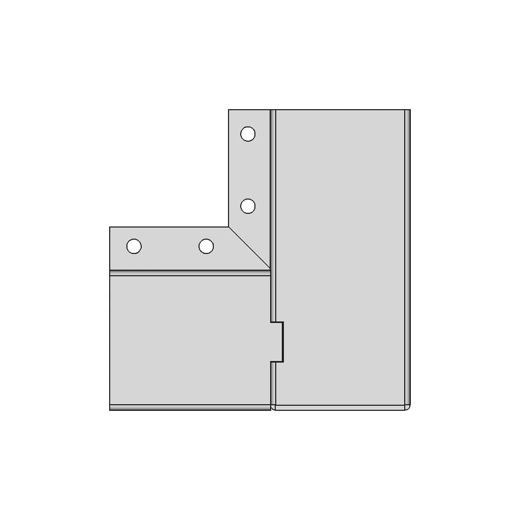 Symmetric Door Hinge For Entry Doors Free Cad Model 1 | Professional CAD Design_0_90_degree_snapshot