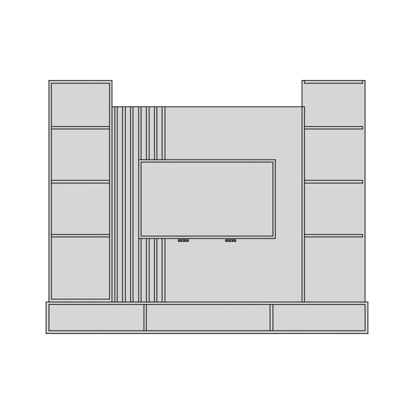 Perfil De Embutir Largo Para Fita Led 50X20 1 | Professional CAD Design