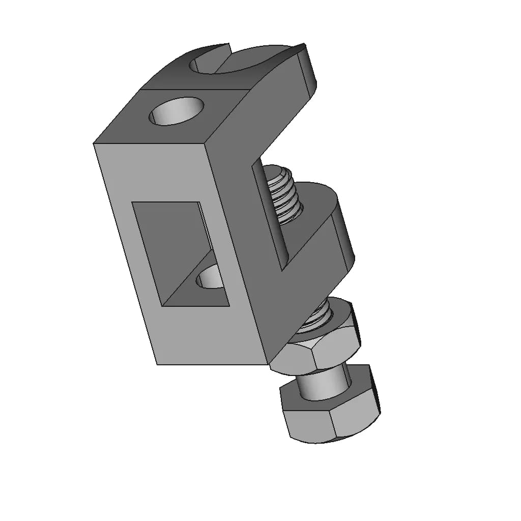 3 Way End Corner Bracket Connector For T Slot Aluminum | Professional CAD Design_60_30_degree_snapshot
