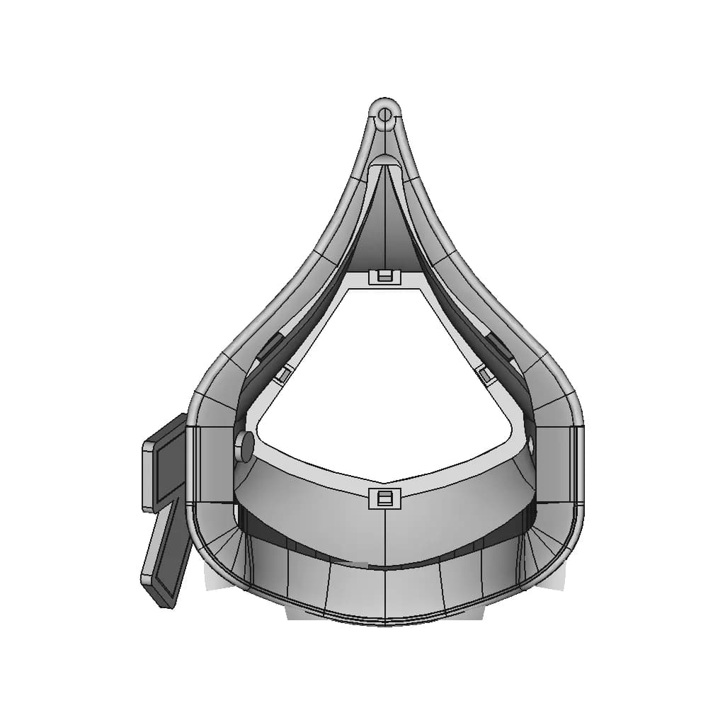 Face Shield Mask 1 | Professional CAD Design_90_0_degree_snapshot