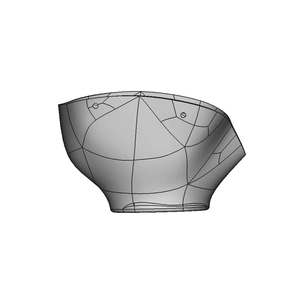 Rc3 Compatible Face Shield For 0 8Mm Nozzle Closed Top | Professional CAD Design_0_270_degree_snapshot