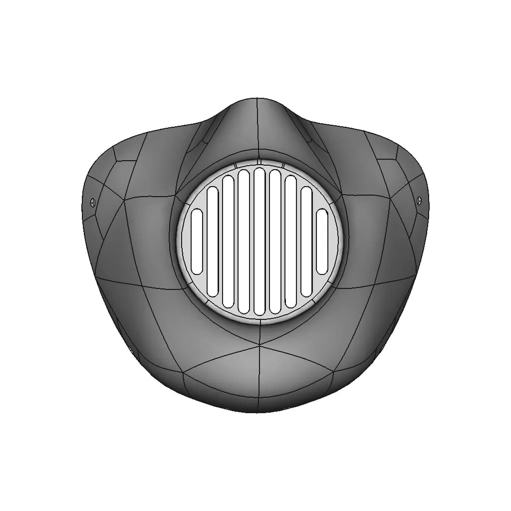 Rc3 Compatible Face Shield For 0 8Mm Nozzle Closed Top | Professional CAD Design_90_0_degree_snapshot