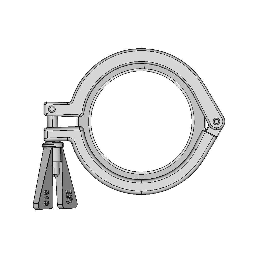 Tri Clamp 2 1 2 1 | Professional CAD Design_270_0_degree_snapshot