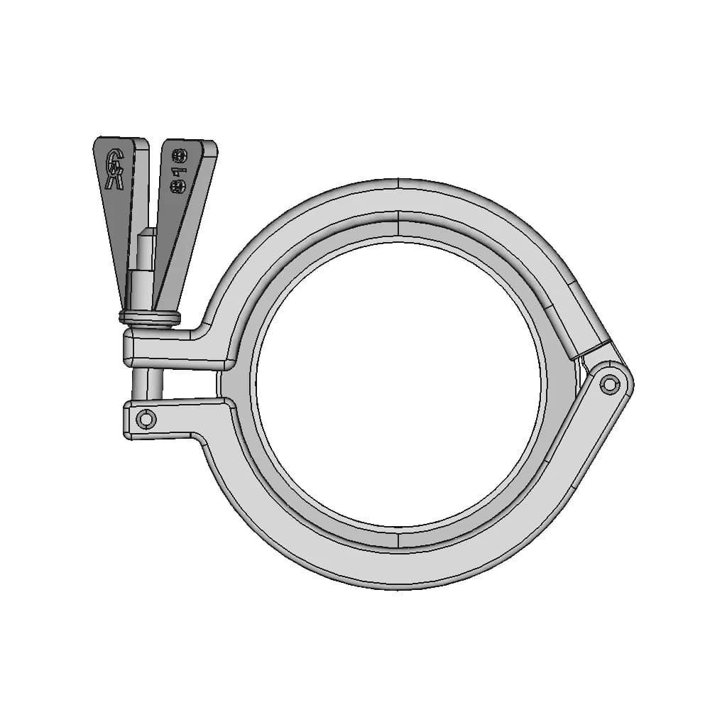 Tri Clamp 2 1 2 1 | Professional CAD Design_90_0_degree_snapshot