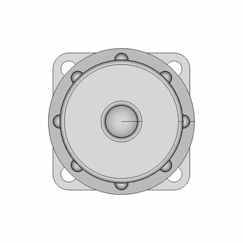 Banebots Compliant Wheel 4X0 8 Hub Mount T81 30A Green | 3D CAD Engineering Model