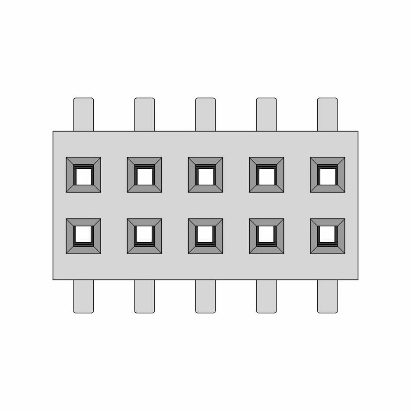 Female Pin Header Connector 1 | 3D CAD Engineering Model