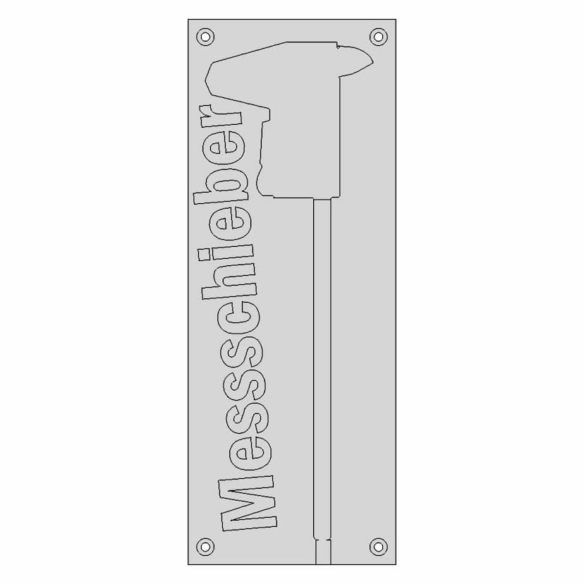 Detailed Name Plate CAD Model for Engineering Projects
