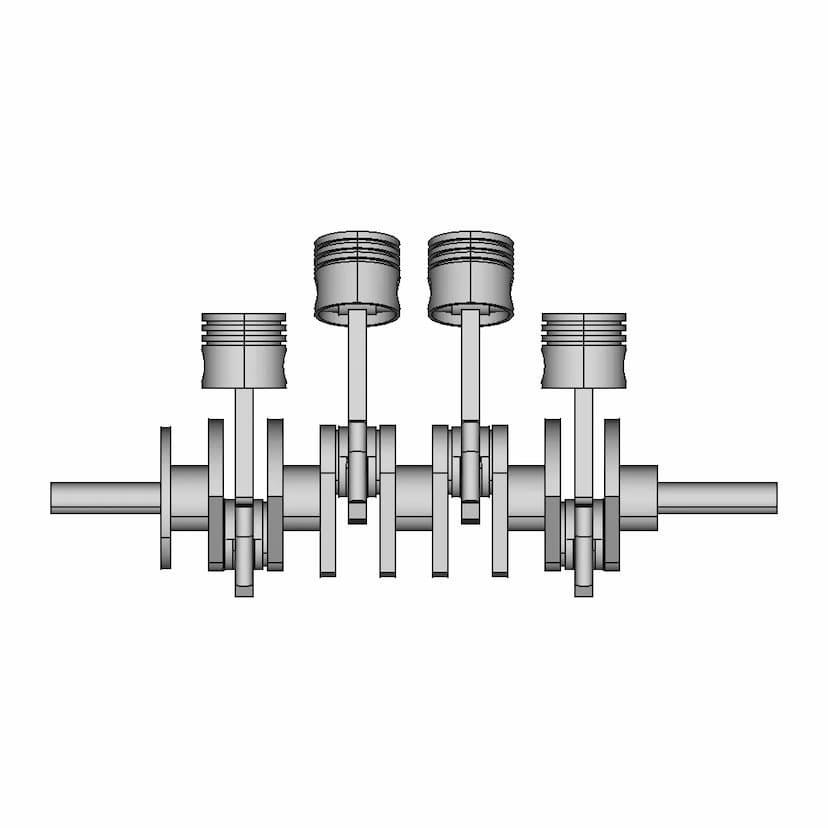 Piaggio CIAO 4P Cylinder Crankcase CAD Model