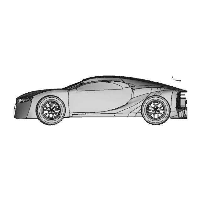 Detailed 3D Model of Lamborghini Huracan for Design and Visualization