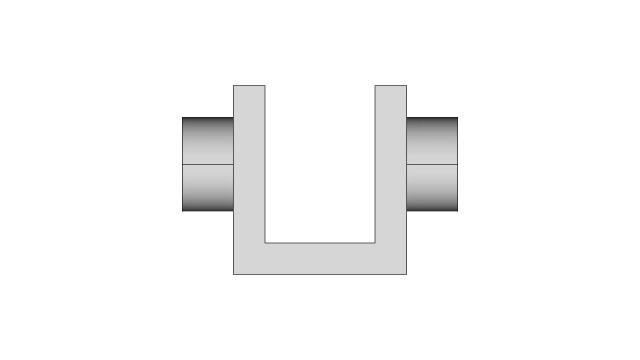 U-Bracket with Pin – Mechanical CAD Model
