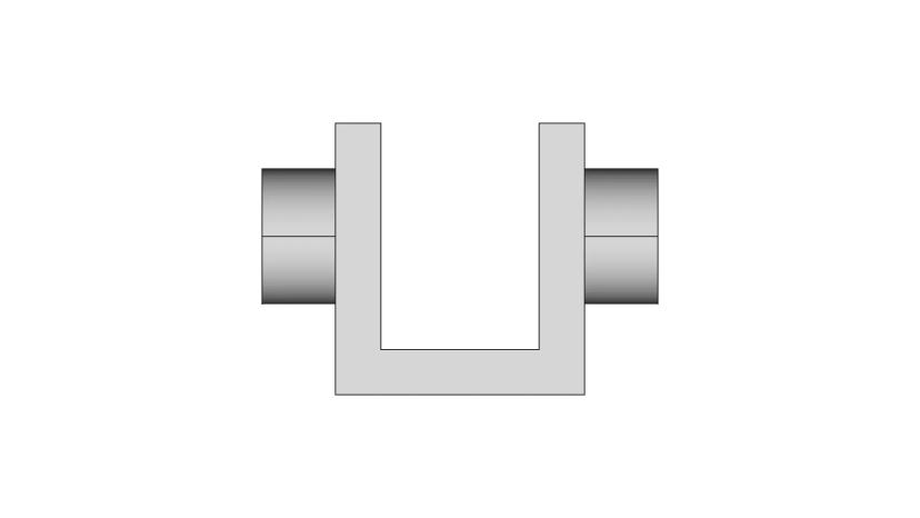 U-Bracket with Pin – Mechanical CAD Model