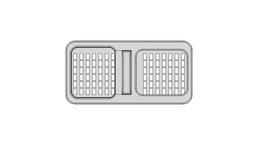 Wall-Mounted Dual Compartment Shop Utility Tray with Central Handle – Durable & Storage Organizer