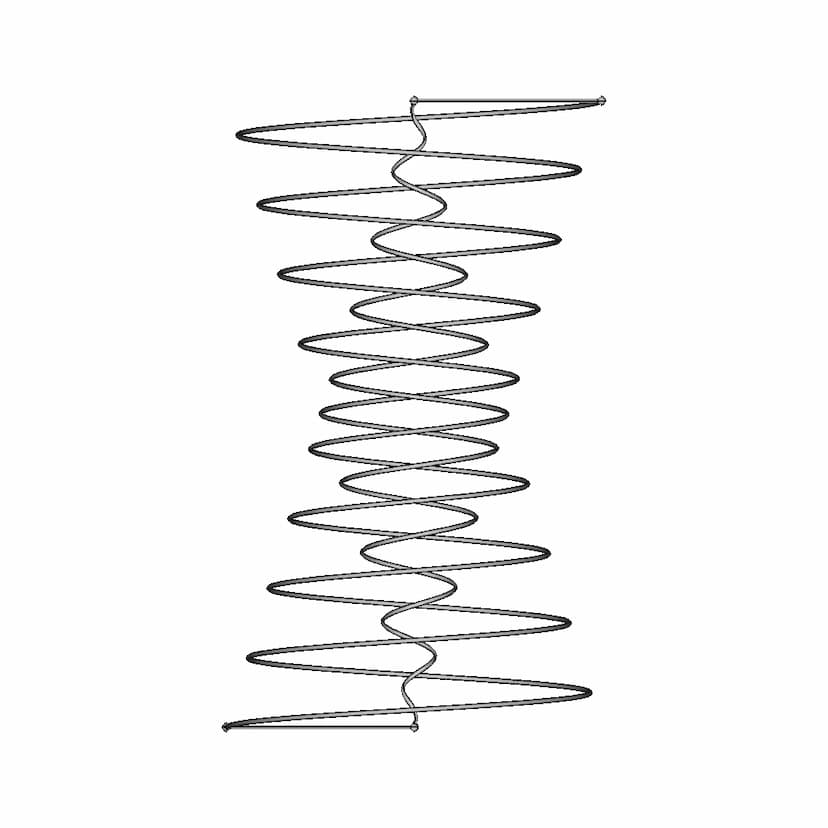 9 Turn Bashar Space Time Antenna with 6mm Wire and 33.3° Cone Angle